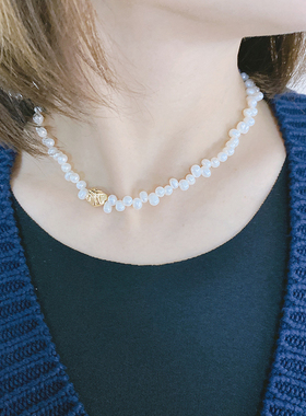 错列项链L.RUBY淡水珍珠项链女