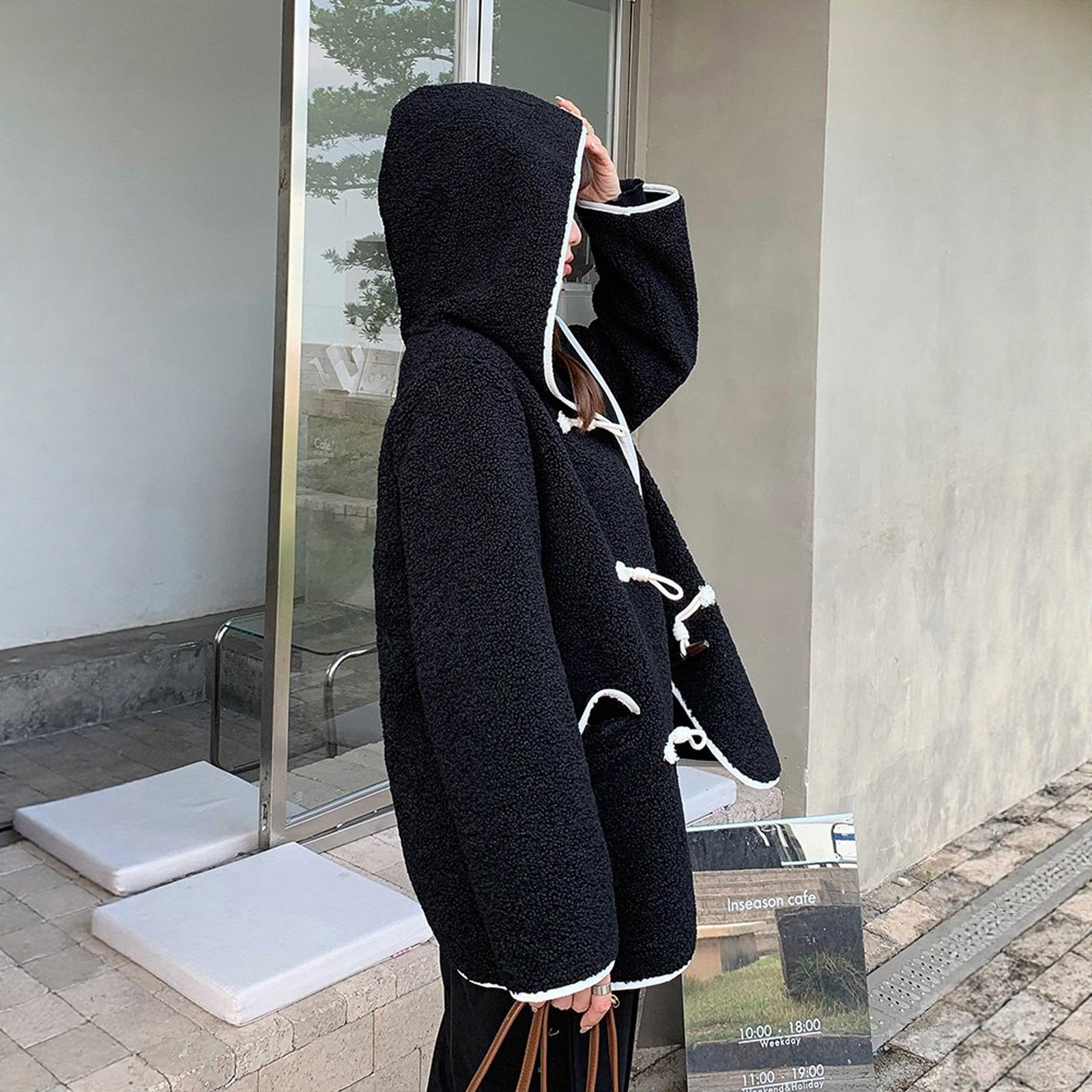 独特漂亮大码外套200斤胖mm巨好看羊羔绒一体秋冬厚款连帽女风衣,淘宝优惠券,粉丝福利购,淘宝优惠卷