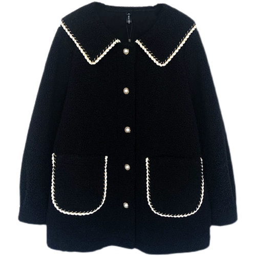 Большой женский жирный MM Winter 200 Catties Lamb Hair Hair Осенняя одежда Скучная куртка свободная мех интегрированное пальто