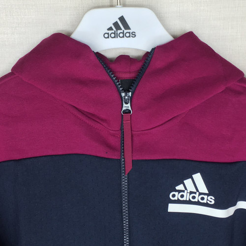 Adidas阿迪达斯 ZNE男子针织撞色连帽运动训练防风夹克外套GM6535 - 图2