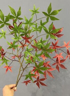仿真枫树制作配材枫叶单支