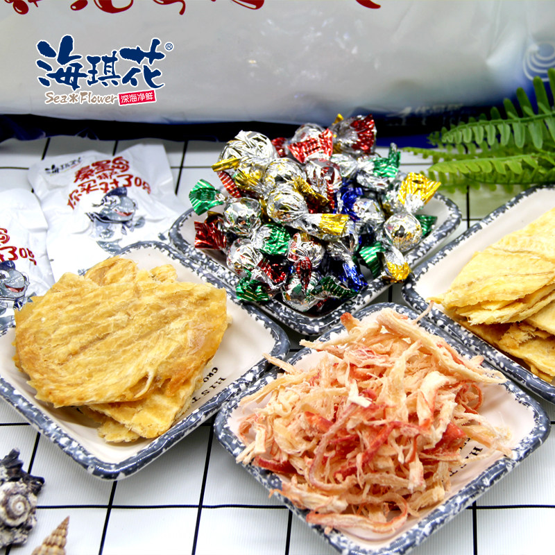 北戴河特产独立小包装鳕鱼片鱿鱼丝 海琪花食品即食鱼零食