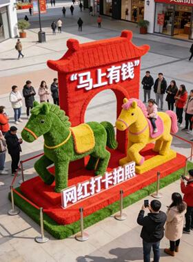 稻草工艺品稻草马草雕定制作农民稻草农耕稻草牛谷仓草编动物