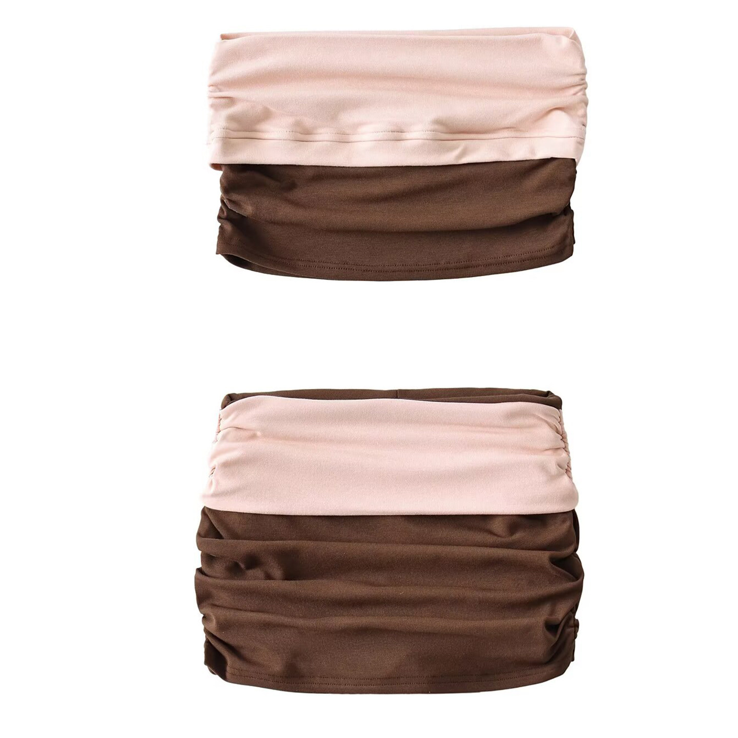 热辣显身材运动套装女夏季露腰性感抹胸上衣紧身纯欲短裤子两件套,淘宝优惠券,粉丝福利购,淘宝优惠卷