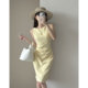 ຄວາມງາມທີ່ສະຫງ່າງາມ smocked hip-hugging dress