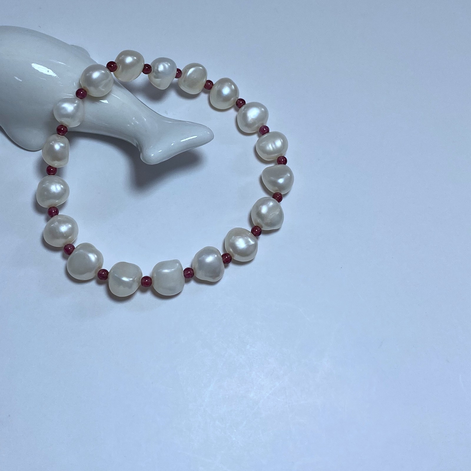 天然白色异形无核淡水珍珠弹力绳手链巴里克不规则松紧款手串女款,淘宝优惠券,粉丝福利购,淘宝优惠卷