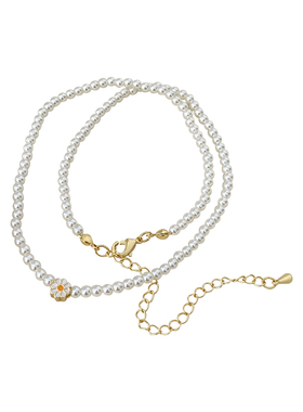 迷你小粒珍珠项链雏菊chocker