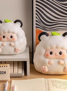 创意礼品咩咩羊搪胶存钱罐 高颜值大容量可进可出儿童礼物储蓄罐