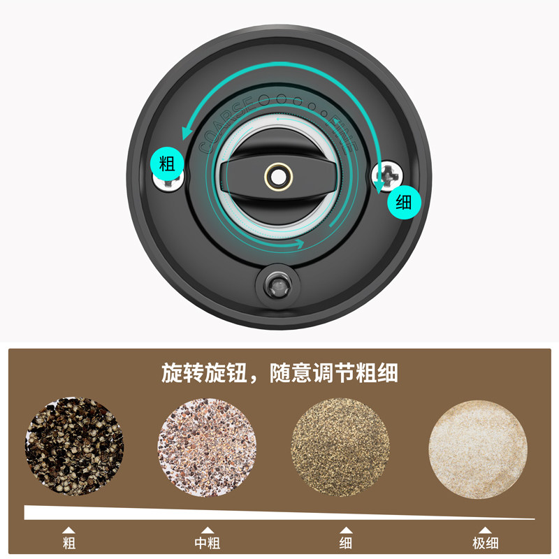 Cliton电动胡椒研磨器花椒海盐研磨器可充电调料研磨器自动磨粉,淘宝优惠券,粉丝福利购,淘宝优惠卷