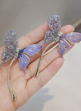 胸针西子同款水晶蝴蝶高级感女
