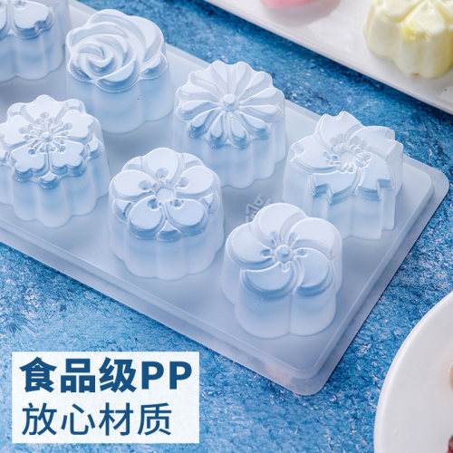 果冻模具做白凉粉儿布丁专用自制儿童食品级花造型家用烘焙工具 - 图0