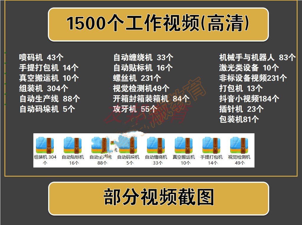 7200套非标机械设计自动化设备运行工厂工作流水 生产线视频实拍 - 图1