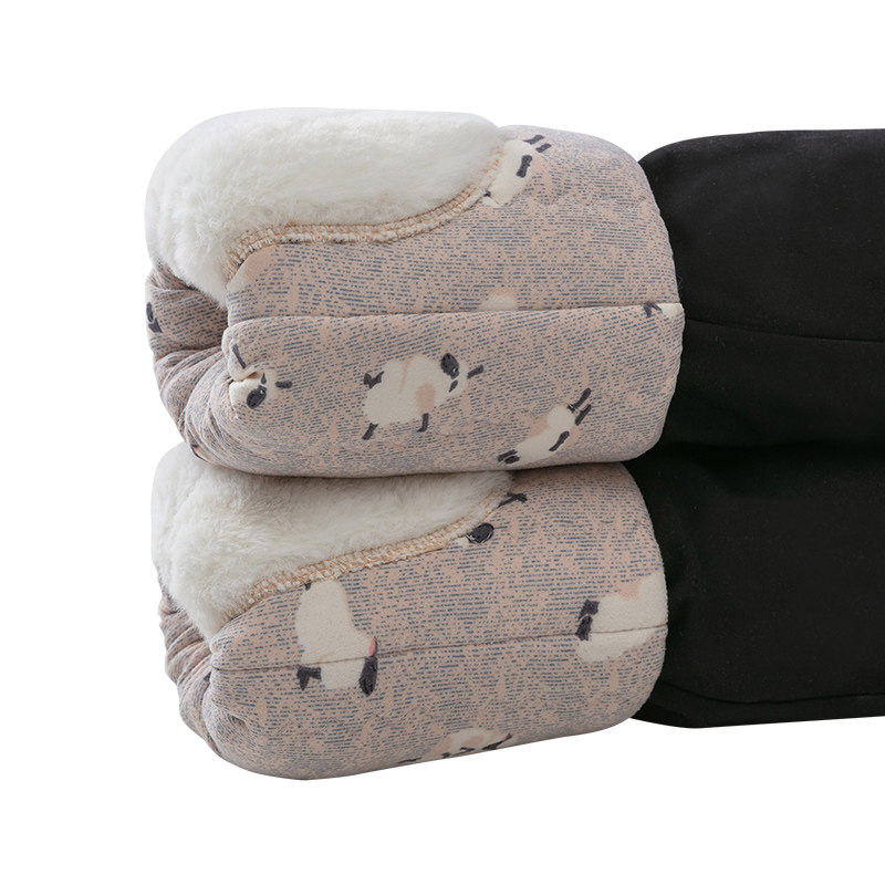 蚕丝棉裤女外穿冬季加绒加厚 沪元素打底裤