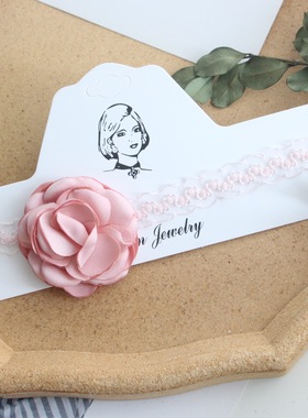 新款颈链蝴蝶chocker项圈玫瑰花朵锁骨链粉色少女蕾丝choker项链