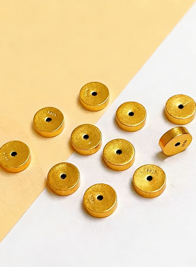 S925银镀金隔片直切垫片隔珠大肠圈手链项链串珠diy手工饰品配件