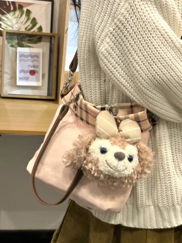 ins通勤高级质感中古托特包包女百搭小众帆布袋+雪莉玫零钱包挂件 - 图0