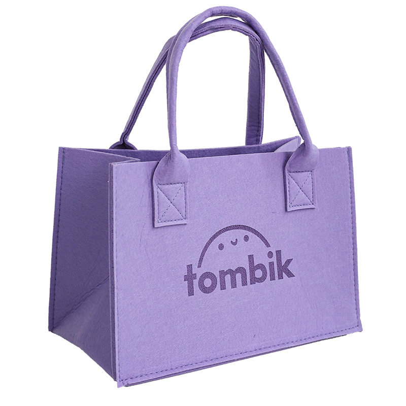 毛毡包手提袋托特大容量时尚外出饭盒零食上班杂物大号毛粘袋子女 - 图3