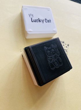 包邮出口定制日式招财猫手帐印章儿童创意小礼物盖章