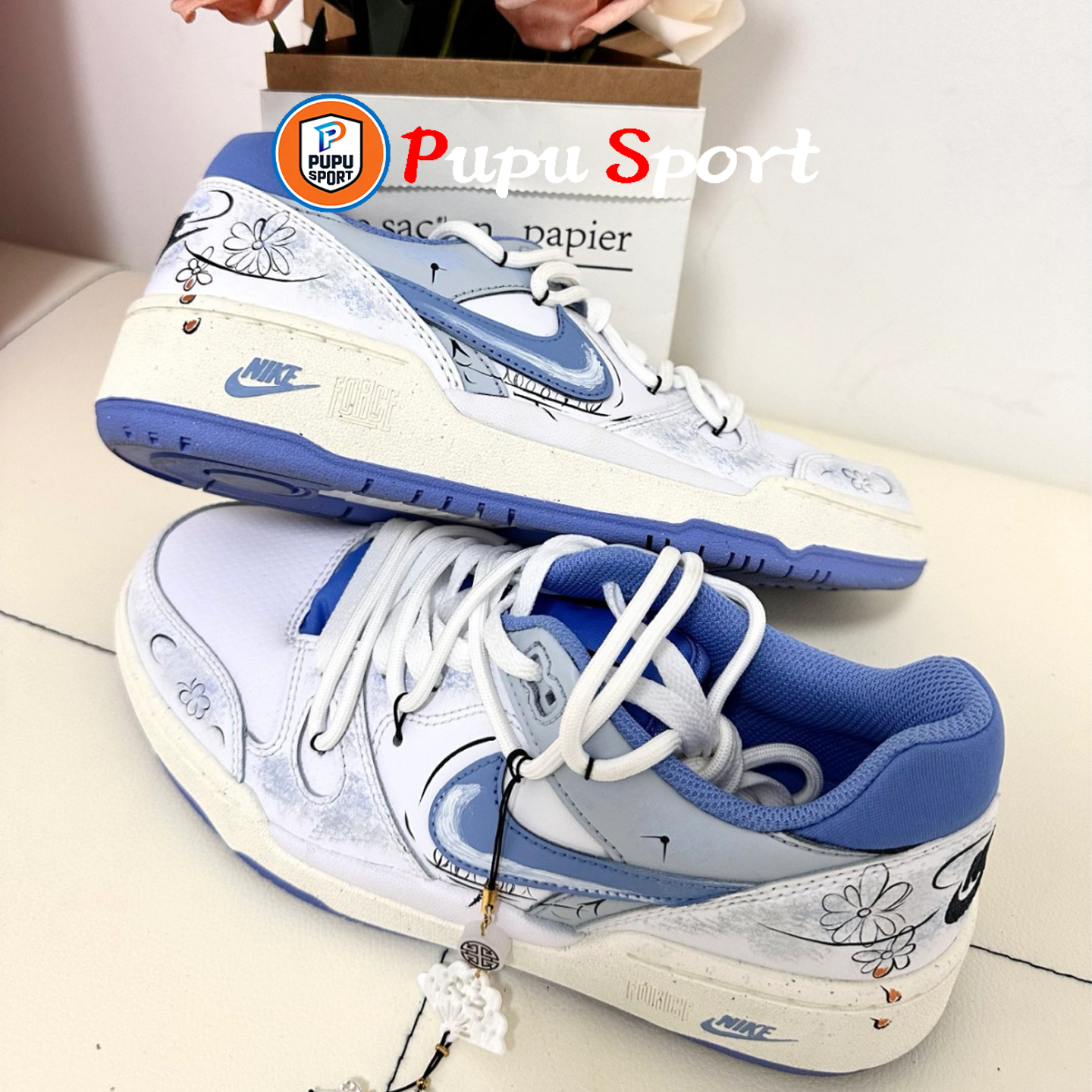 【定制球鞋】Nike Full Force 知江晚 清冷 晕染 国风,淘宝优惠券,粉丝福利购,淘宝优惠卷