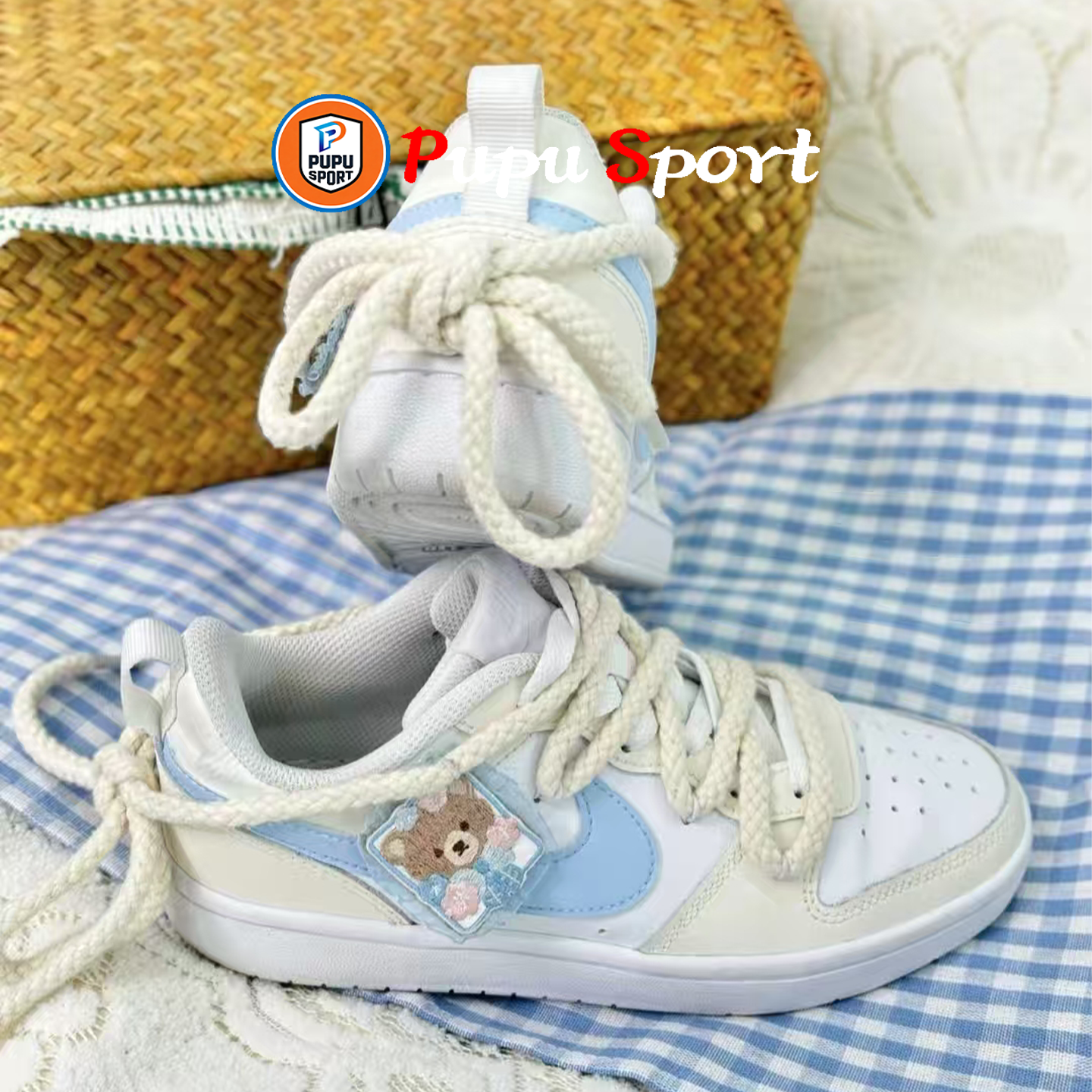 【定制球鞋】Nike Court Borough 懒猫缝纫机 小熊蛋挞,淘宝优惠券,粉丝福利购,淘宝优惠卷