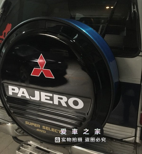 三菱奇兵黑金刚帕杰罗长丰猎豹飞腾 普拉多不锈钢备胎罩 改装专用 - 图1