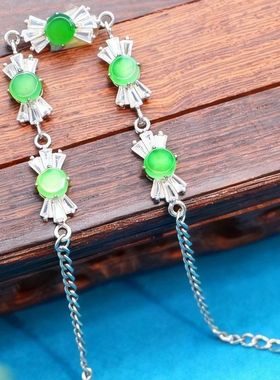 9133天然缅甸翡翠货手链女款翠蓝