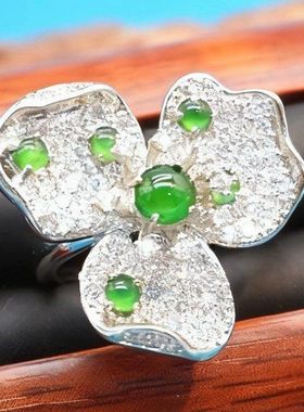 9138天然缅甸翡翠戒指货冰种阳