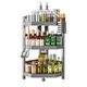 Gun grey stainless steel kitchen storage rack seasoning rack countertop seasoning triangular corner rack corner storage rack