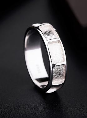 S925纯银戒指空托镀白金