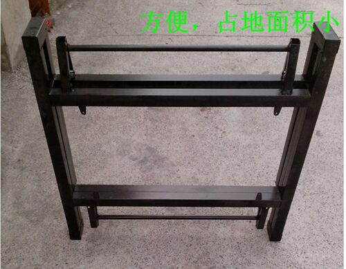 包邮圆台面折架对折圆台面脚架铁脚架餐桌子餐桌餐桌伸缩折叠桌 - 图2