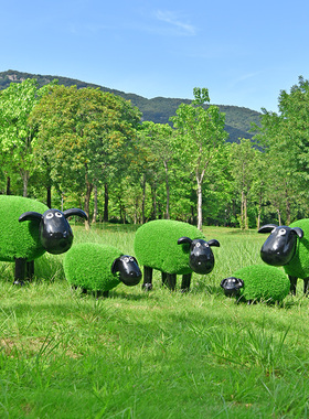 户外园林卡通植草玻璃钢