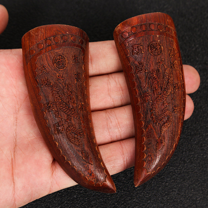 鼎风阁 红檀圣卦双龙桃木羊角圣杯红木茭杯圣卦阴阳杯佛堂用品,淘宝优惠券,粉丝福利购,淘宝优惠卷