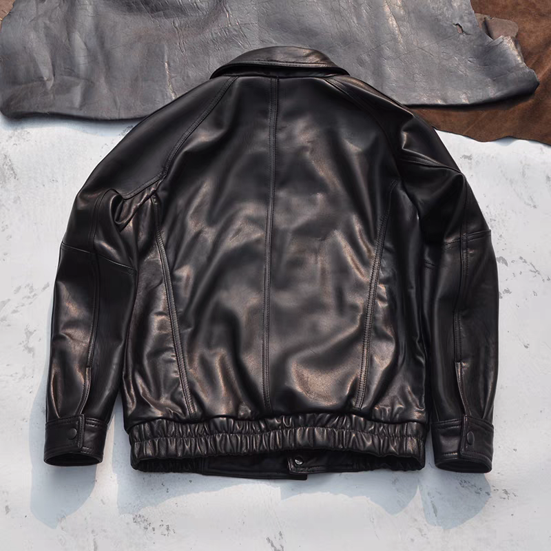 男女90年代港风皮夹克复古老爹真皮皮衣宽松阔版新西兰绵羊皮外套,淘宝优惠券,粉丝福利购,淘宝优惠卷