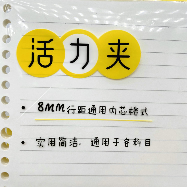 新品晨光文具活页芯A5/B5通用型直线方格活页夹芯8mm100页加厚 - 图2