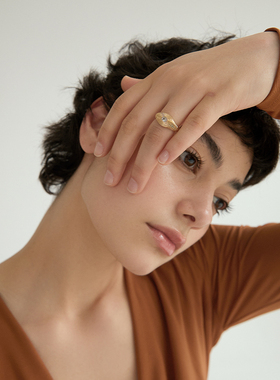 AuRevoirLesFilles年轮镶钻戒指