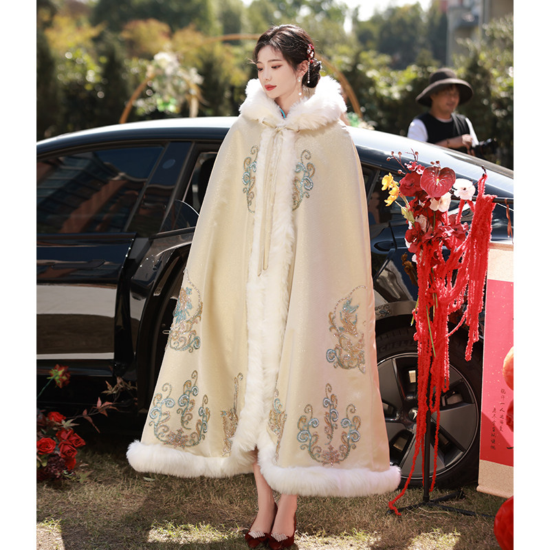  颜赋绣围巾/丝巾/披肩