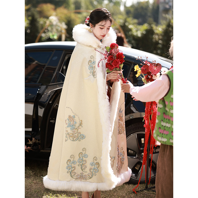  颜赋绣围巾/丝巾/披肩