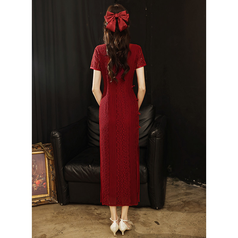 旗袍新娘结婚2022年新款订婚礼服 颜赋绣旗袍