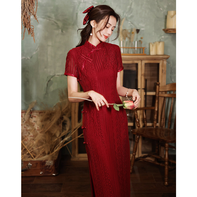 旗袍新娘结婚2022年新款订婚礼服 颜赋绣旗袍