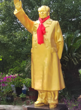 伟人雕塑像真人比例 毛爷爷挥手全身站像 庭院大型摆像1米83