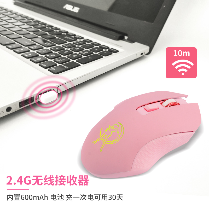 Cartoon beautiful girl mouse USB wired computer mouse