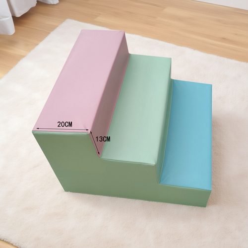 中特侯早教感统训练教具儿童软体攀爬台阶婴儿爬高上床软楼梯踏步 - 图1