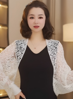 2026夏季新款镂空针织披肩女薄款百搭显瘦防晒空调房护肩外搭开衫