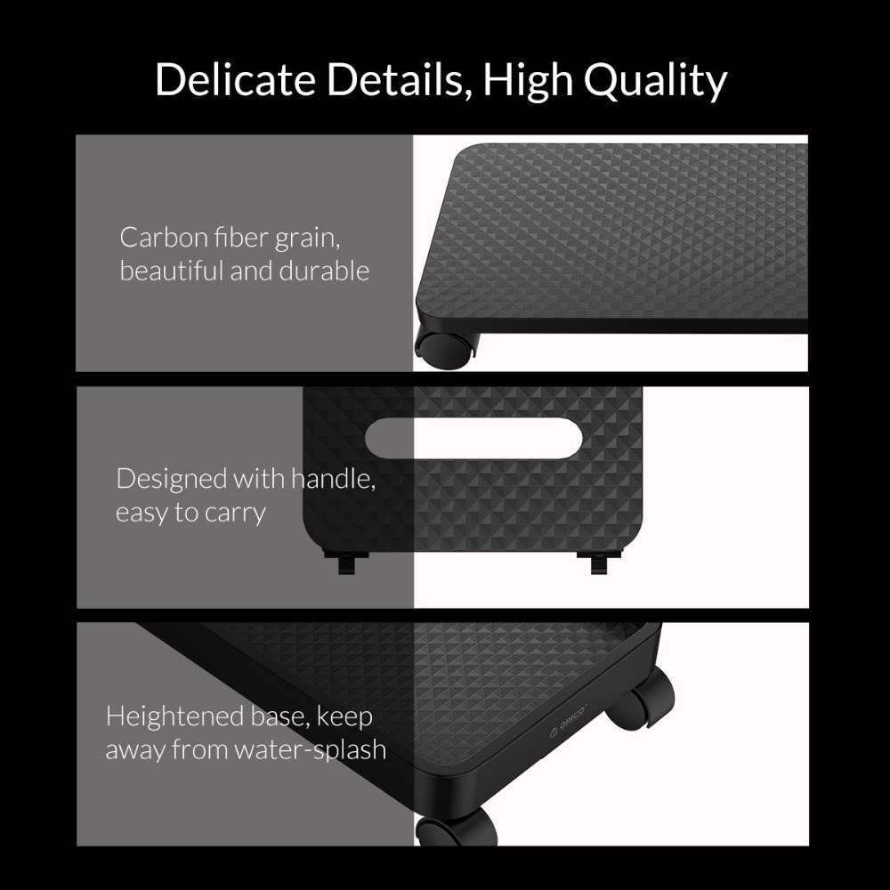 Orico abs computer cp stand with wheels for computer cases p 