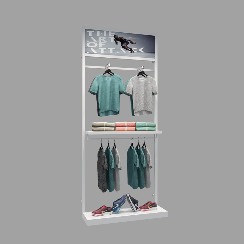 运动鞋架靠墙高架品牌折扣店展柜NK鞋店鞋架服装店货架阿迪展示架