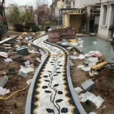 Натуральный булыжник маленький каменный двор ландшафтный дизайн мягкий