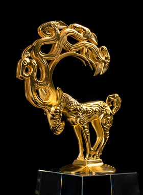 陕历博国宝金怪兽桌面摆件商务礼