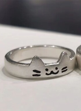 猫狗日记戒指女开口可调节