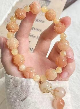 桃花锦鲤新中式百搭手串