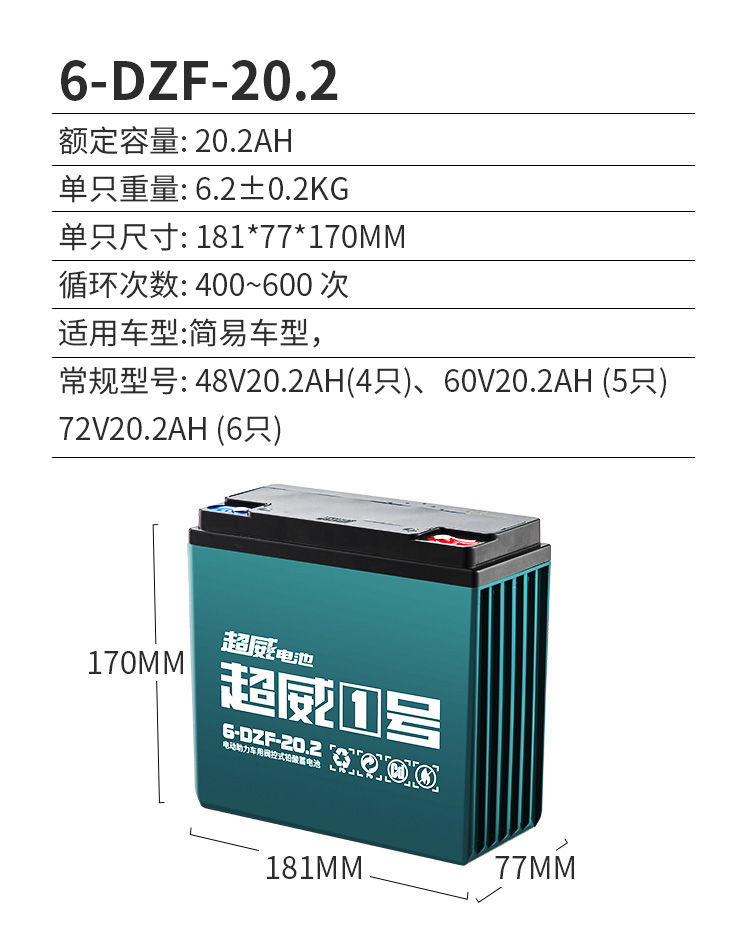 超威电池12V12AH/12V20AH/12V32AH/12V45A - 图1